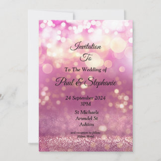 Stilvolle Hochzeitseinladung, lila Traum Einladung
