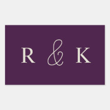 Stilvolle Hochzeitspaare mit Monogramm