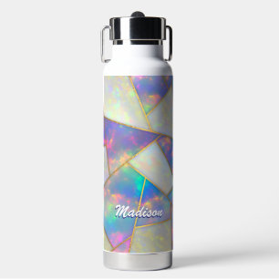 Stilvolle holografische Achate geometrisch Trinkflasche