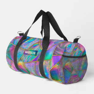 Stilvolle holografische Imitate Duffle Bag