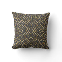 Stilvolle Honeycomb-Muster auf einem Sofa Kissen