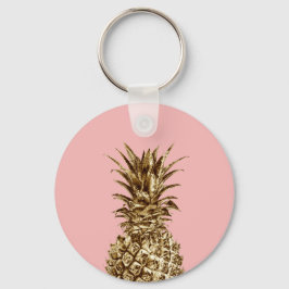 Stilvolle hübsche Ananas aus Gürtelgold und Pastel Schlüsselanhänger