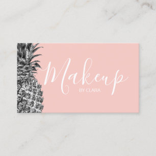 Stilvolle hübsche Ananas-Make-up-Künstlerin Visitenkarte