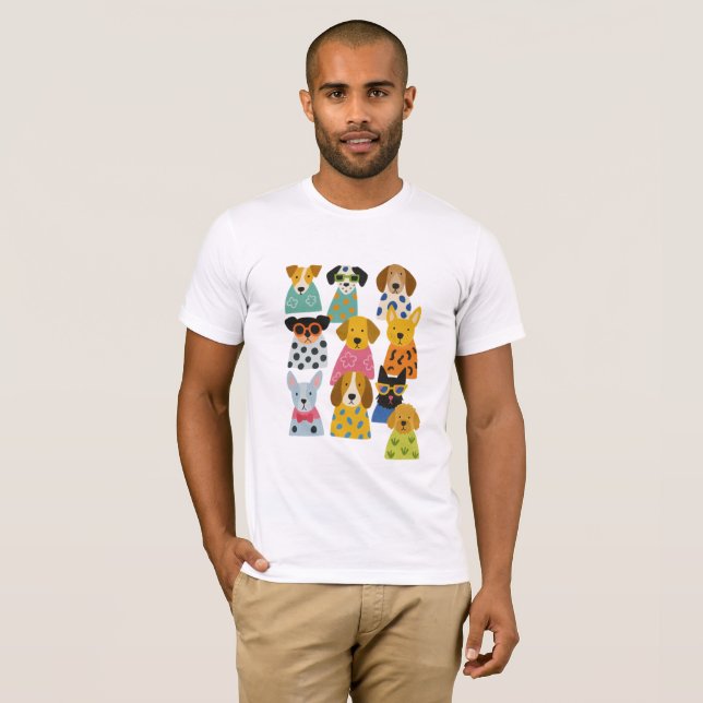 Stilvolle Hunde Funny Pet Lover Geschenk T-Shirt (Vorne ganz)
