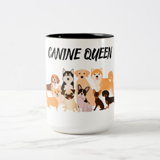 Stilvolle Hunde-Mama Zweifarbige Tasse