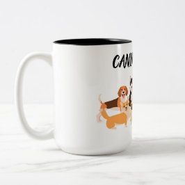 Stilvolle Hunde-Mama Zweifarbige Tasse