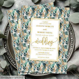 Stilvolle Hunter Green Gold Greenerity Wedding Ein Einladung