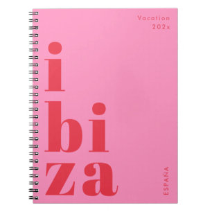 Stilvolle Ibiza-Zeitschriftenschrift Notizblock