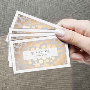 Stilvolle Imitate Gold Foil Kosmetologe Salon und  Visitenkarte