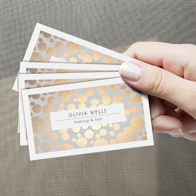 Stilvolle Imitate Gold Foil Kosmetologe Salon und  Visitenkarte (Von Creator hochgeladen)