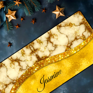 Stilvolle Imitate Gold Glitzer Marmorkunst Persona Schreibtischunterlage