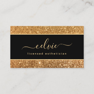 Stilvolle Imitate Gold Glitzer  Visitenkarte