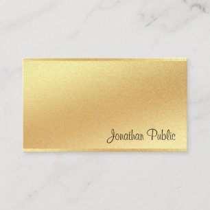 Stilvolle Imitate Gold Handschrift Ausgezeichnetes Visitenkarte