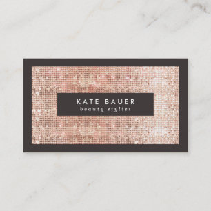 Stilvolle Imitate Kupfer Sequin Schönheit und Mode Visitenkarte