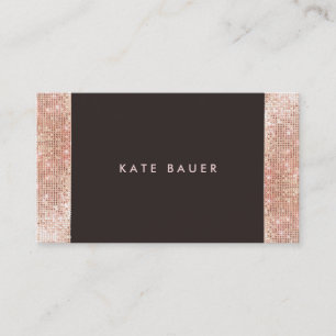 Stilvolle IMITATE Rose Gold Sequin Schönheit und S Visitenkarte