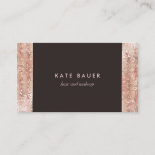 Stilvolle IMITATE Rose Gold Sequin Schönheit und S Visitenkarte