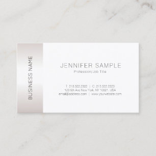 Stilvolle Imitate Silver Simple Schlicht Luxury Tr Visitenkarte
