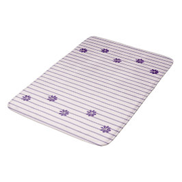 Stilvolle Indigo-Blume, blau und violett gestreift Badematte