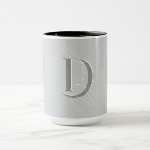 Stilvolle Individuelle Name-Initialen Girl Tasse
