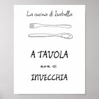 Stilvolle italienische Küche Kunstlöffel Gabel zit