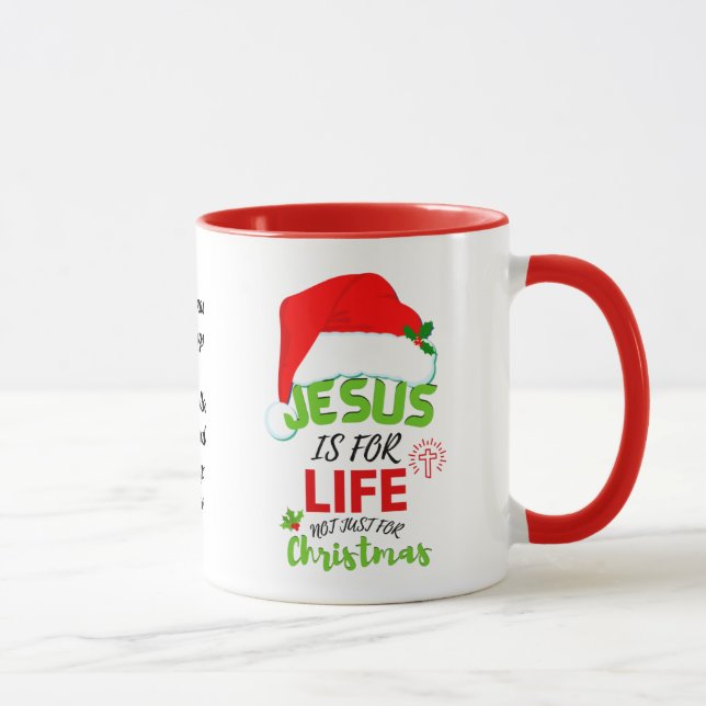 Stilvolle JESUS IST FÜR DAS LEBEN, nicht nur zu We Tasse (Rechts)