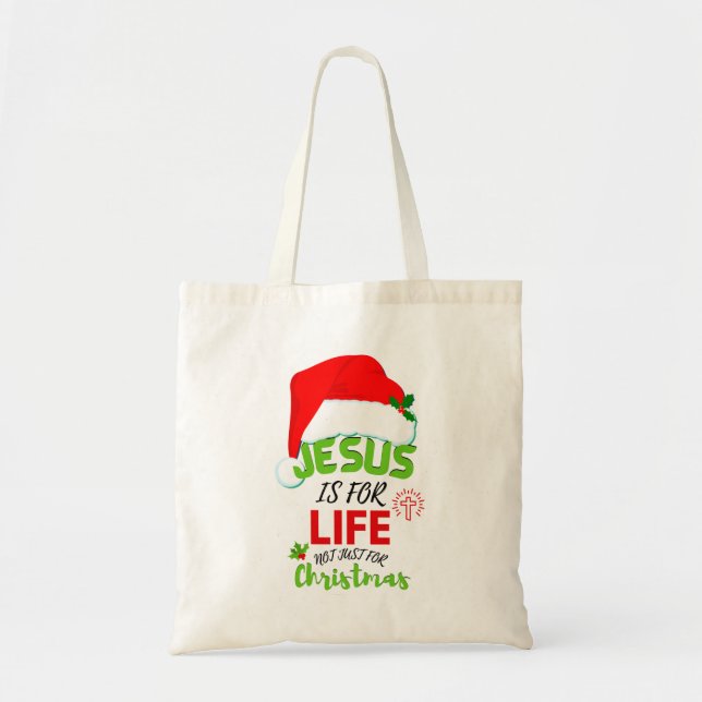 Stilvolle JESUS IST FÜR DAS LEBEN, nicht nur zu We Tragetasche (Vorne)