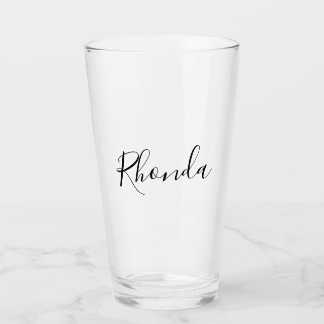 Stilvolle Kalligrafie Moderne Glas (Vorderseite)