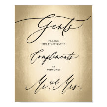 Stilvolle Kalligrafie Script Gents Cigar Bar Sign