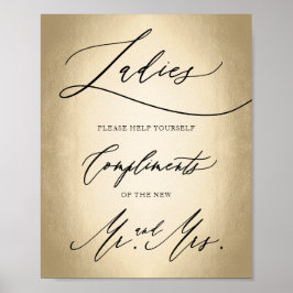 Stilvolle Kalligrafie Script Ladys Badezimmer-Zeic Poster