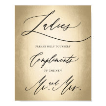 Stilvolle Kalligrafie Script Ladys Badezimmer-Zeic