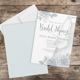 Stilvolle Kalligrafie-Skript Elegant Wedding Gown Einladung