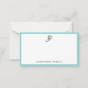 Stilvolle Kalligraphie-Monogramm-Minimalistische V Mitteilungskarte