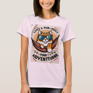Stilvolle Katze mit Sonnenbrille T-Shirt
