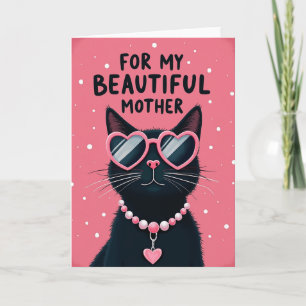 Stilvolle Katze Muttertagskarte Karte