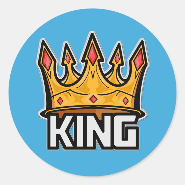 Stilvolle King Crown Sticker (Vorderseite)