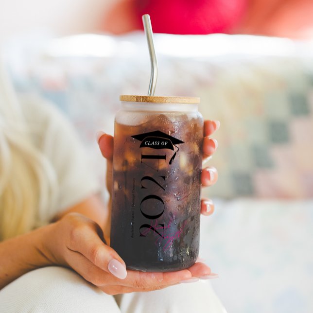 Stilvolle Klasse | Monogramm-Abschluss Dosenglas (Von Creator hochgeladen)