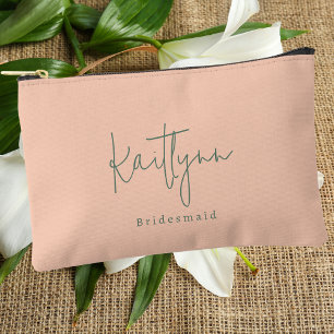 Stilvolle Klassik Individuelle Name Script Bridesm Zubehörtasche