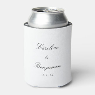 Stilvolle Klassik Script Elegant Wedding Individue Dosenkühler