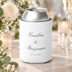Stilvolle Klassik Script Elegant Wedding Individue Dosenkühler