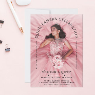 Stilvolle klassische Girl Birthday Black Typografy Einladung