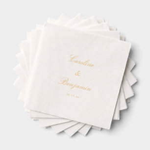 Stilvolle klassische Schrift Elegante Hochzeit Ben Servietten Mit Folie
