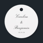Stilvolle klassische Skripte Elegant Wedding Custo Geschenkanhänger<br><div class="desc">Stilvolle formelle Klassische Klassische Schrift Elegante Hochzeitungs-Einladung Custom Gevor Tags</div>
