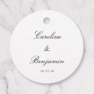 Stilvolle klassische Skripte Elegant Wedding Custo Geschenkanhänger