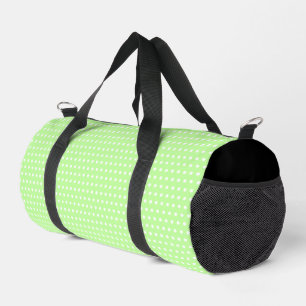 Stilvolle kleine weiße Punkte Muster auf hellgrün Duffle Bag
