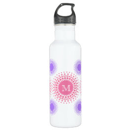 Stilvolle Kreise und Monogramm Trinkflasche