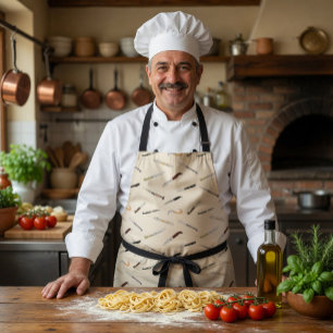 Stilvolle Küche & GRILLEN Italienische Knives Schü Schürze