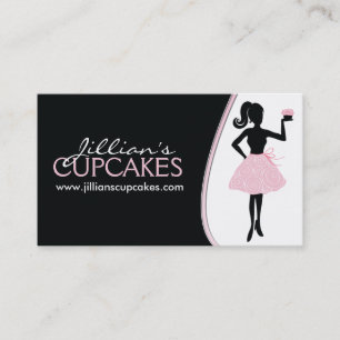 Stilvolle Kuchen-Silhouette-Geschäfts-Karte Visitenkarte