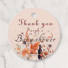 Stilvolle Kürbisfallen Babydusche Geschenkanhänger