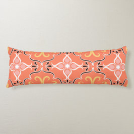Stilvolle Lachs Pfirsich Pink Abstract Design Seitenschläferkissen