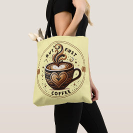 Stilvolle Latte Art Tote Tasche für Kaffeeliebhabe